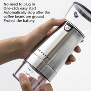 USB Rechargeable Coffee Machine Electric Coffee Grinder(Stainless Steel Color)