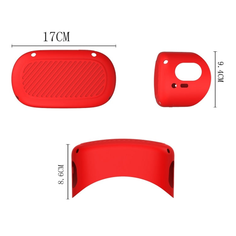 VR Glasses Silicone Water-resistant Dust-Proof And Fall-Proof Protective Shell For Meta Quest(Red)