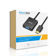 2 PCS Jasoz 1080P HDMI To VGA Converter Oxygen-Free Copper Core, Colour: With Audio Power Supply (White)
