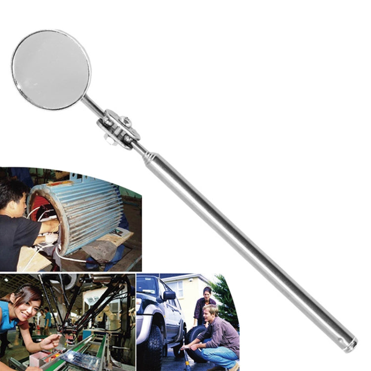 Car Repair Detection Mirror Universal Folding Telescopic Mirror Welding Chassis Inspection Mirror, Model: Silver 30mm