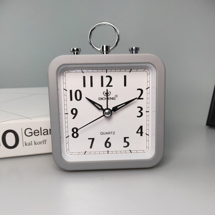 Candy Color Office Home Student Square Alarm Clock(Grey)