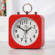 Lazy Silent Small Alarm Clock Office Home Desktop Clock(Red)