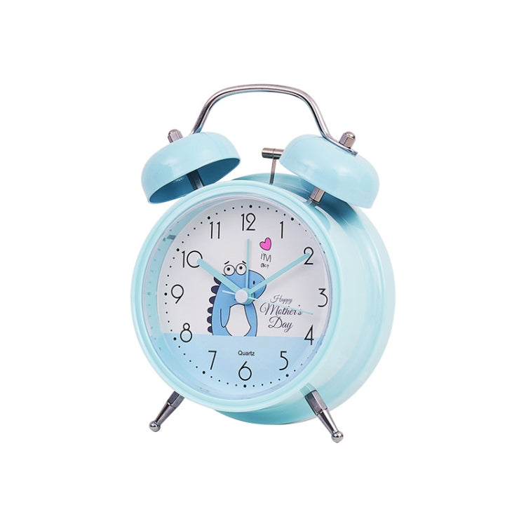Student Cute Style Bell Alarm Clock Bedside Mute Clock With Light Specification��� Y33 3 Inch (Blue)