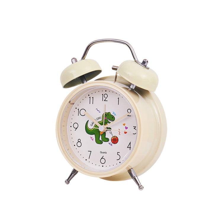 Student Cute Style Bell Alarm Clock Bedside Mute Clock With Light Specification��� Y33 3 Inch (Beige)