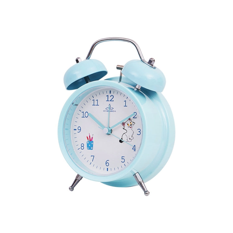 Student Cute Style Bell Alarm Clock Bedside Mute Clock With Light Specification��� Y34 3 Inch (Blue)