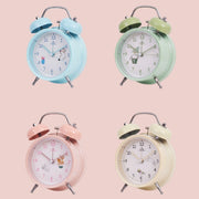 Student Cute Style Bell Alarm Clock Bedside Mute Clock With Light Specification��� Y34 3 Inch (Beige)
