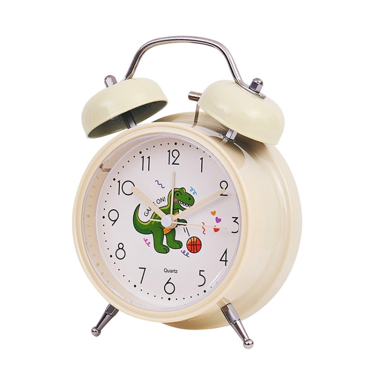 Student Cute Style Bell Alarm Clock Bedside Mute Clock With Light Specification��� Y35 4 Inch (Beige)