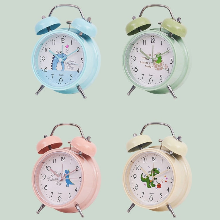 Student Cute Style Bell Alarm Clock Bedside Mute Clock With Light Specification��� Y35 4 Inch (Beige)