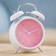 4 Inch Bedroom Bedside Stereo Digital Silent Alarm Clock With Light(White Shell Pink Surface) - Alarm Clocks by PMc TechLife | Online Shopping South Africa | PMc TechLife | Buy Now Pay Later Mobicred