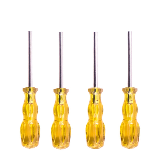 4 PCS Disassembly Tool Screwdriver Sleeve Applicable For Nintendo N64 / SFC / GB / NES / NGC(Transparent Yellow 4.5mm)