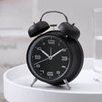 3304T Bedroom Bedside Multifunctional Bell Metal Alarm Clock With Night Light(Black) - Alarm Clocks by PMc TechLife | Online Shopping South Africa | PMc TechLife | Buy Now Pay Later Mobicred