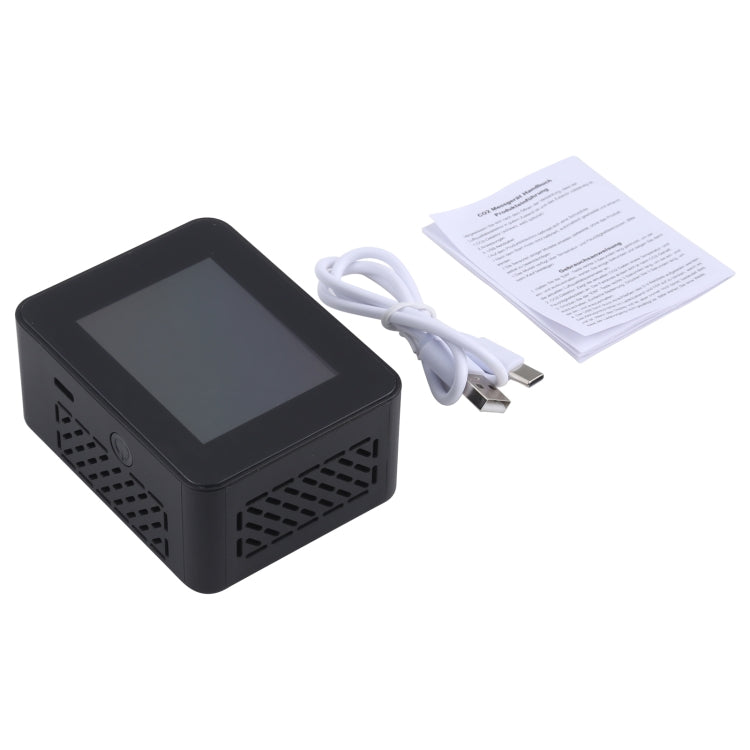 TVOC1 Portable CO2 Air Quality Formaldehyde Carbon Dioxide Detector Indoor Temperature Hygrometer with LED Digital Display(Black)