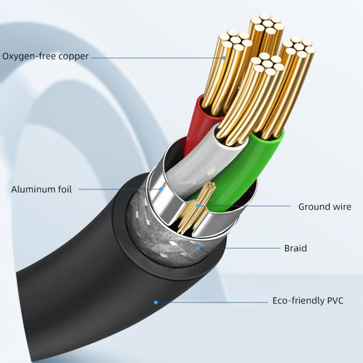3 PCS Jasoz USB Printing Data Cable Oxygen-Free Copper Core, Cable Length: 8m