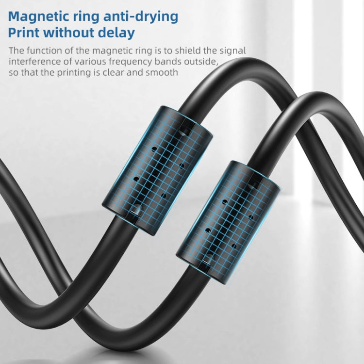 3 PCS Jasoz USB Printing Data Cable Oxygen-Free Copper Core, Cable Length: 8m
