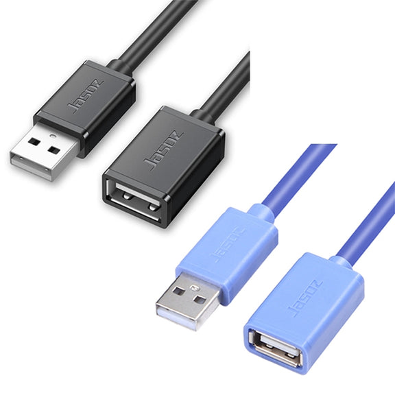 Jasoz USB Male to Female Oxygen-Free Copper Core Extension Data Cable, Colour: Black 10m
