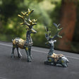 2 Pairs R-8820 Car Ornaments Car Home Safe Deer Decorations(Bronze Blue) - Ornaments by PMC TechLife | Online Shopping South Africa | PMC TechLife | Buy Now Pay Later Mobicred