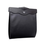 Car Trash Can Car Chair Back Hanging Storage Box Hidden Folding Storage Bag With LED Light(Black)