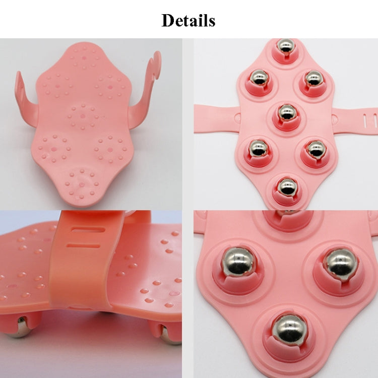 Seven-ball Massager Multifunctional Five-element Meridian Brush Lymphatic Dredging Roller-ball Massager, Shape: Ordinary Blue