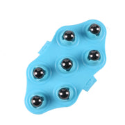 Seven-ball Massager Multifunctional Five-element Meridian Brush Lymphatic Dredging Roller-ball Massager, Shape: Plus Magnetic Blue