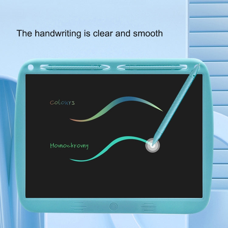 15inch Charging Tablet Doodle Message Double Writing Board LCD Children Drawing Board, Specification: Monochrome Lines (Blue)