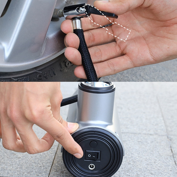 Car Inflatable Pump Portable Small Automotive Tire Refiner Pump, Style: Wireless Pointer With Lamp