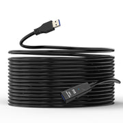 D.Y.TECH USB 3.0 Male To Female Extension Cable Double Shielded Chip Data Cable, Length: 15m