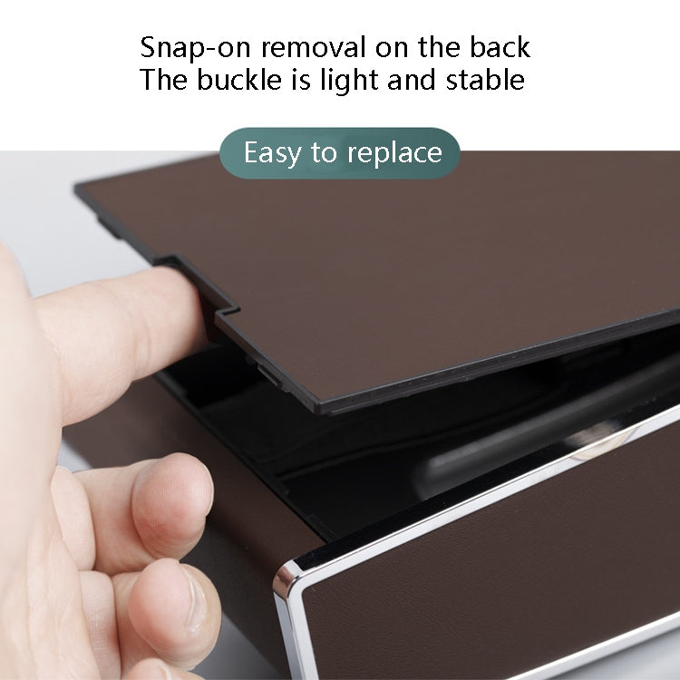 Car Clock Tissue Box Multi-Function Vehicle Instrument Table Paper Towel Box, Style: Clock+Parking Card (Green)
