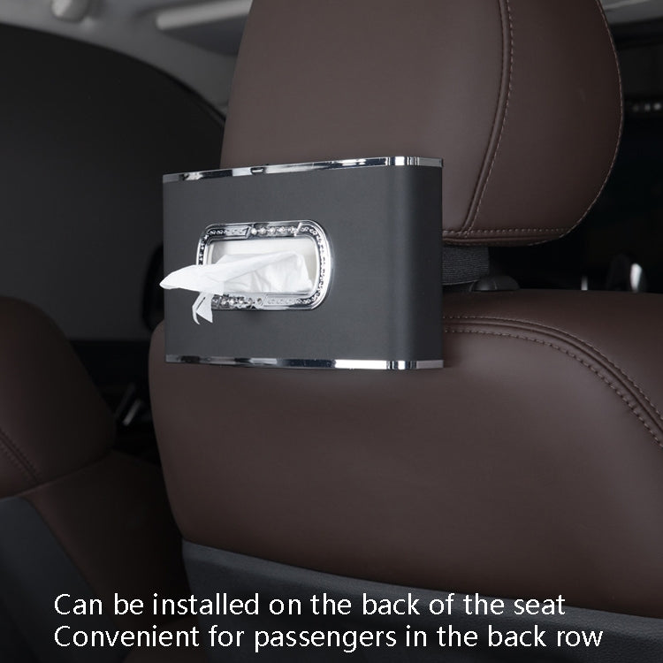 Car Clock Tissue Box Multi-Function Vehicle Instrument Table Paper Towel Box, Style: Clock+Parking Card (Agate)