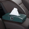 Car Clock Tissue Box Multi-Function Vehicle Instrument Table Paper Towel Box, Style: With Clock (Green) - free shipping - PMC TechLife - Order now!