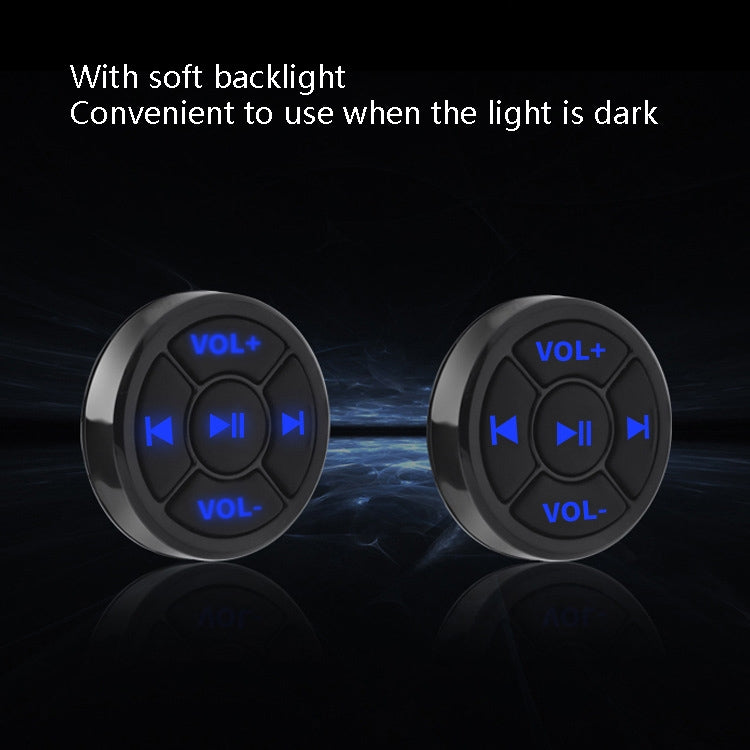Car Mobile Phone Remote Control Bluetooth Wireless Multimedia Button Remote Control Music Playback Selfie, Colour: Black