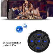 Car Mobile Phone Remote Control Bluetooth Wireless Multimedia Button Remote Control Music Playback Selfie, Colour: Black