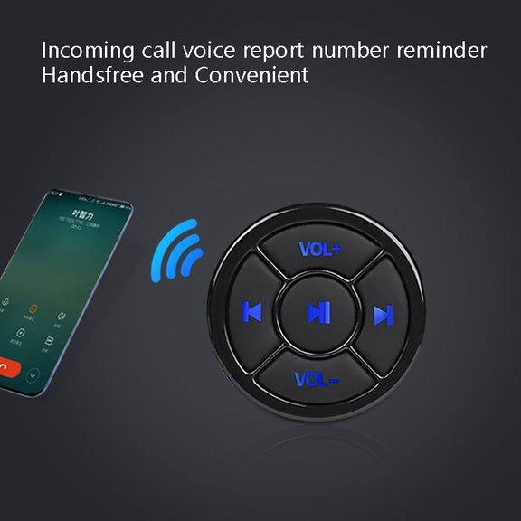 Car Mobile Phone Remote Control Bluetooth Wireless Multimedia Button Remote Control Music Playback Selfie, Colour: Silver With Buckle