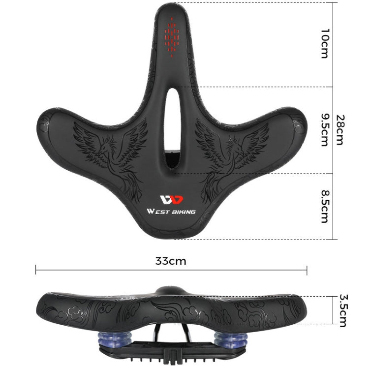 WEST BIKING YP0801122 Bicycle Mountain Bike Large Cushion Leisure And Comfortable Bicycle Saddle(Phoenix)
