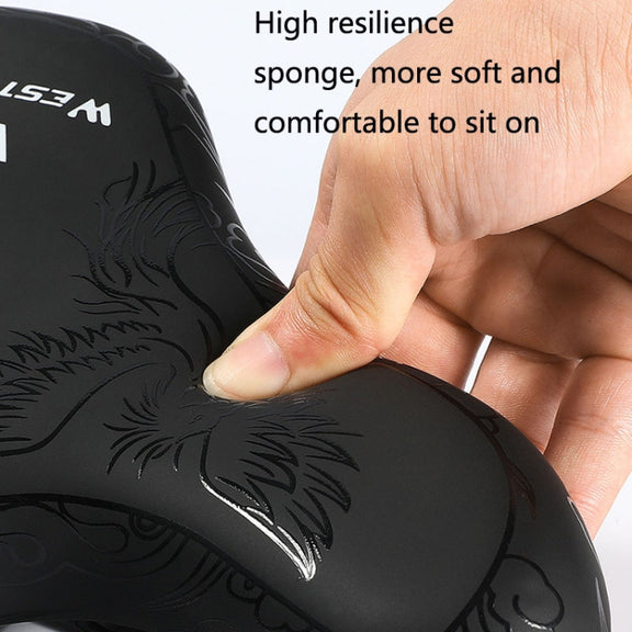 WEST BIKING YP0801122 Bicycle Mountain Bike Large Cushion Leisure And Comfortable Bicycle Saddle(Phoenix)
