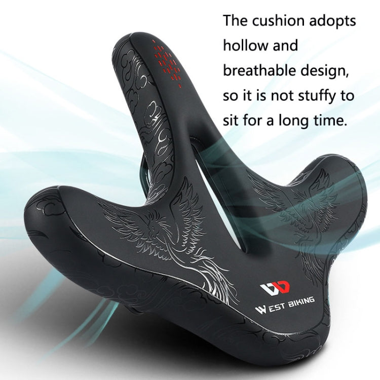 WEST BIKING YP0801122 Bicycle Mountain Bike Large Cushion Leisure And Comfortable Bicycle Saddle(Phoenix)