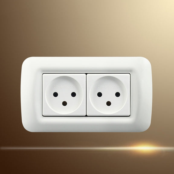 PC Panel Duplex Israel Three-Hole Wall Power Socket(Y Shape Double Plug)