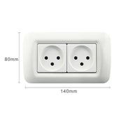 PC Panel Duplex Israel Three-Hole Wall Power Socket(Y Shape Double Plug)