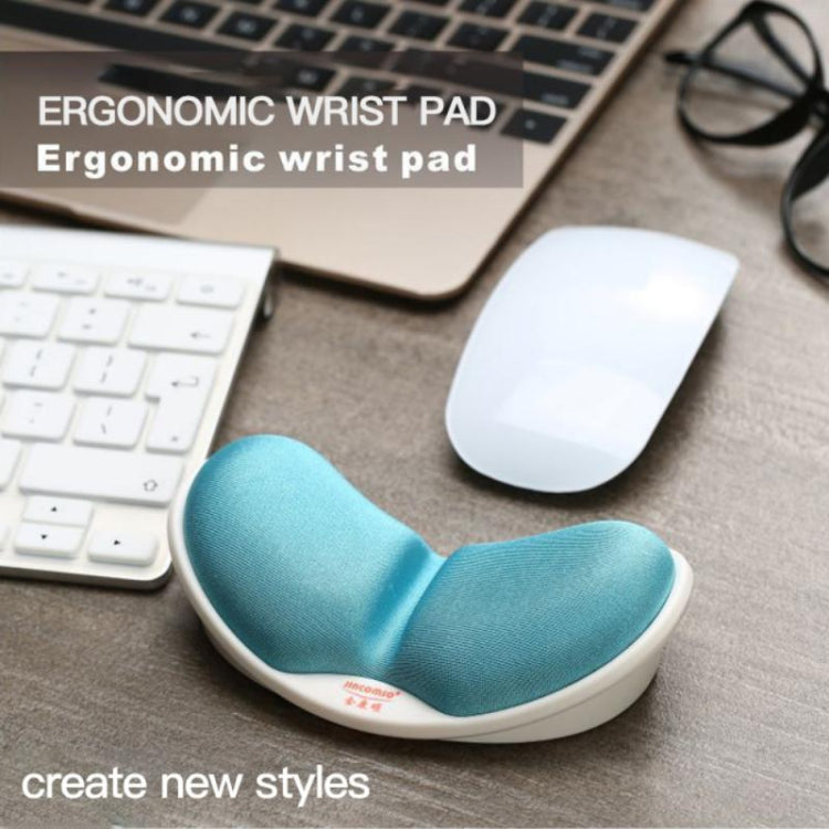 Jincomso V1C Slow Rebound Wristband Mouse Pad Ergonomic Memory Foam Mechanical Keyboard Hand Rest(Blue)