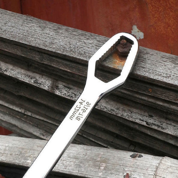 Multi-Function Plum Wrench Open Adjustment Double-Headed Self-Tightening Wrench(Black)