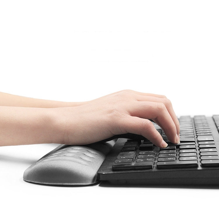 Baona Silicone Memory Cotton Wrist Pad Massage Hole Keyboard Mouse Pad, Style: Large Keyboard Rest (Blue)