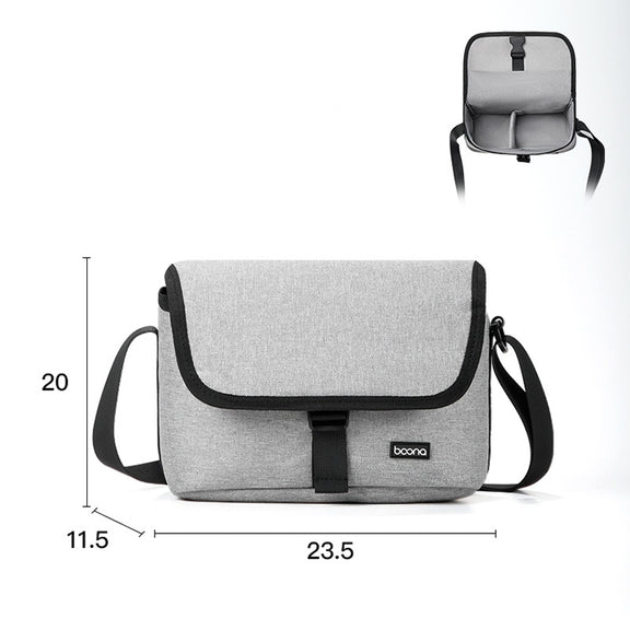 Baona BN-H013 Camera Shoulder Bag SLR Lens Storage Handbag(Light-Thin Black)