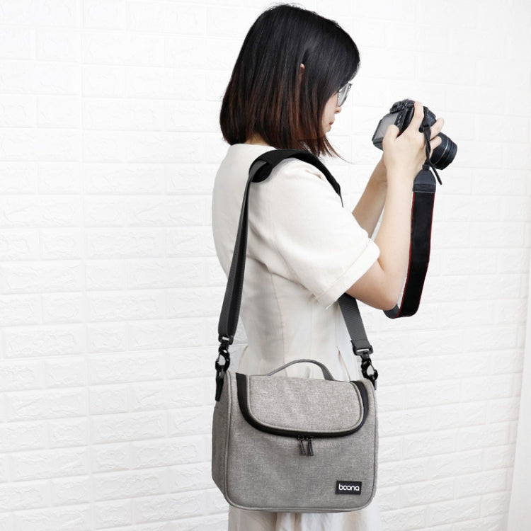 Baona BN-H011 Digital SLR Camera Bag Lens Storage Shoulder Bag(Black)