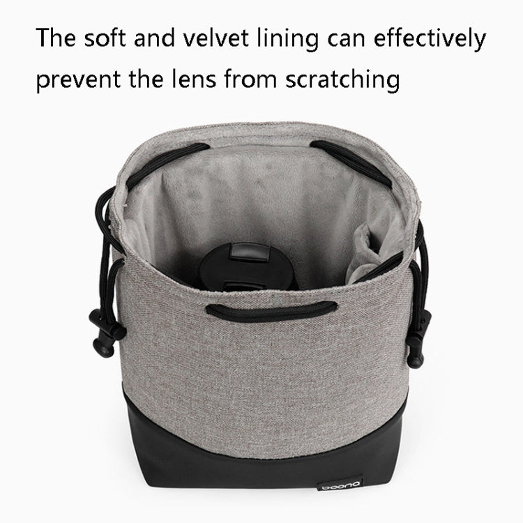 Baona Water-resistant Micro SLR Camera Bag Protective Cover Drawstring Pouch Bag, Color: Small Gray