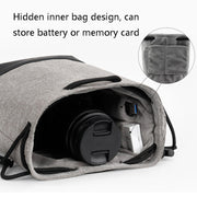 Baona Water-resistant Micro SLR Camera Bag Protective Cover Drawstring Pouch Bag, Color: Small Gray