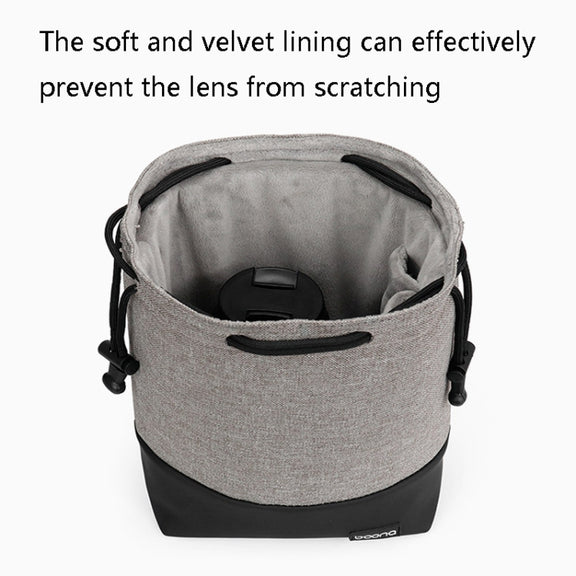 Baona Water-resistant Micro SLR Camera Bag Protective Cover Drawstring Pouch Bag, Color: Medium Gray