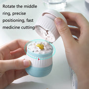 TR018 Medicine Cutter Grinding and Crushing Pill Box, Colour: Green