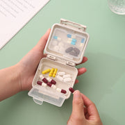 JS0018 Wheat Portable Sealed Pill Box with 6 Compartments For Pill Health Care Box(Solid Yellow)