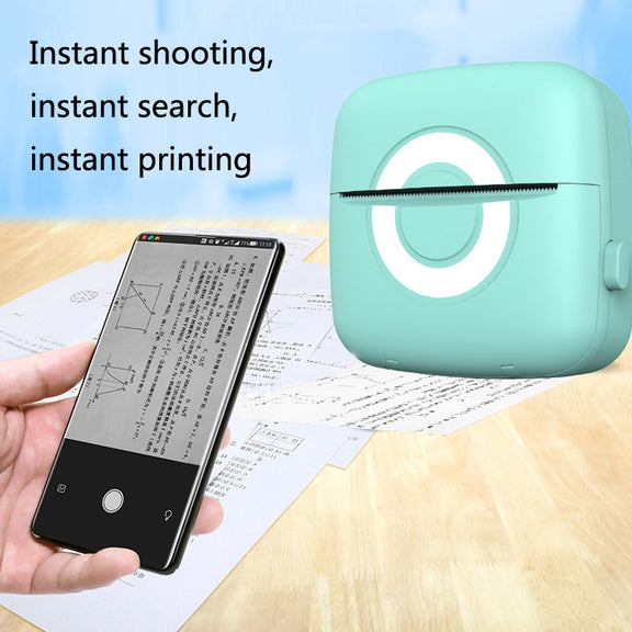 Portable Mini Wrong Question Printer Student Photo Text Memo Printer(Green)
