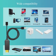 L3B Type-C USB To HDMI-Compatible  Audio Transfer Three-In-One HD Cable TV Screen Connector(Black)
