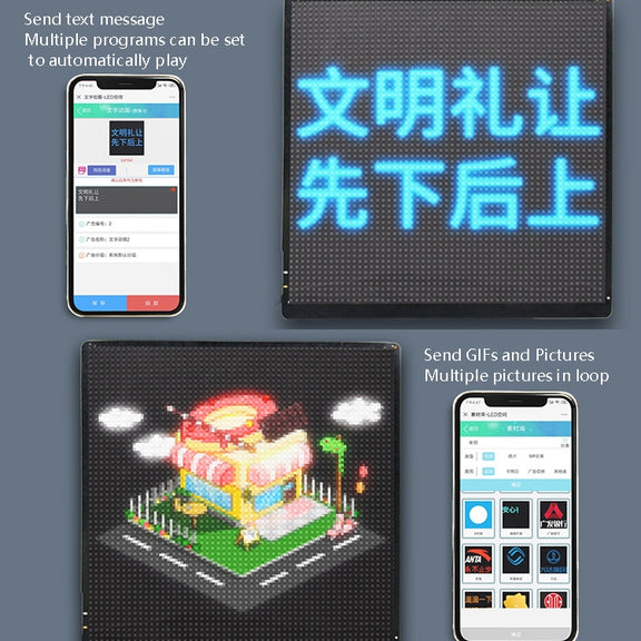 YSP-001 LED Backpack Screen Bluetooth Version Smart Full Colorful Display LED Advertising Screen